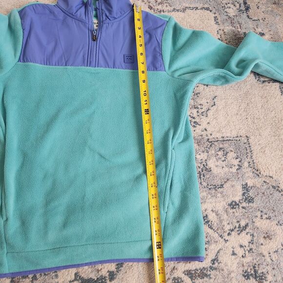 Billabong Womens M Medium Boundary Lite Fleece Half Zip Mock Neck Adventure - Picture 10 of 11